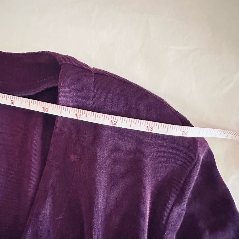 Vintage Rabbit Rabbit Rabbit Open Cardigan, 2P, Deep Purple, Y2K - Picture 8 of 12
